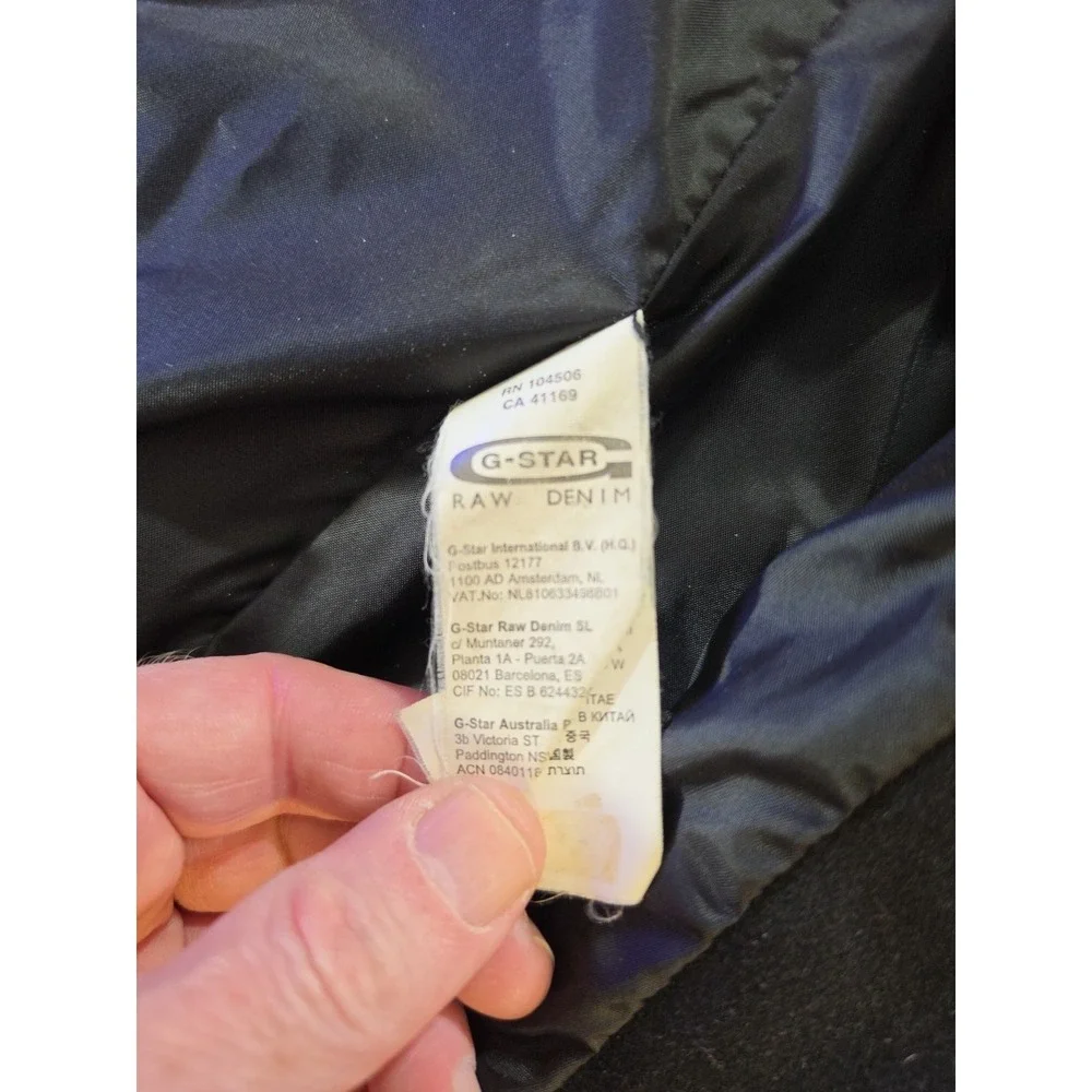 G-STAR RAW 3301 Women's Solar Wool Coat XS Black Belted Military Pea Jacket - Picture 9 of 16